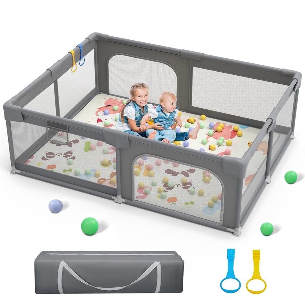 Palopalo Baby Playpen, 50"x50" Extra Large Playard for Babies and Toddlers - Picture 1 of 8